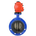 Bundor DN200 class 150# ductile iron pneumatic actuator flanged connection butterfly valve